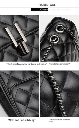 KissICON Rhombic Chain Small Fragrant Wind Messenger Shoulder