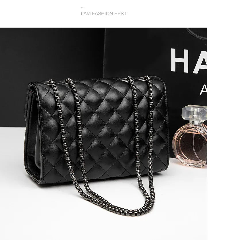 KissICON Rhombic Chain Small Fragrant Wind Messenger Shoulder