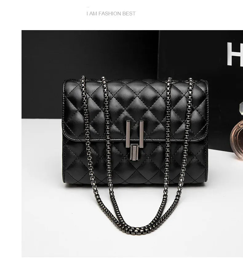 KissICON Rhombic Chain Small Fragrant Wind Messenger Shoulder