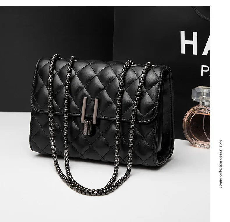 KissICON Rhombic Chain Small Fragrant Wind Messenger Shoulder