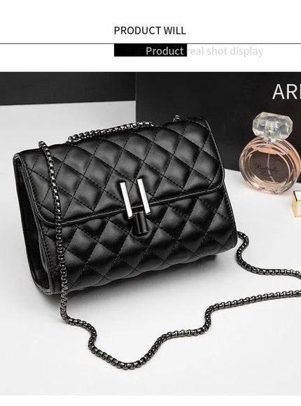 KissICON Rhombic Chain Small Fragrant Wind Messenger Shoulder