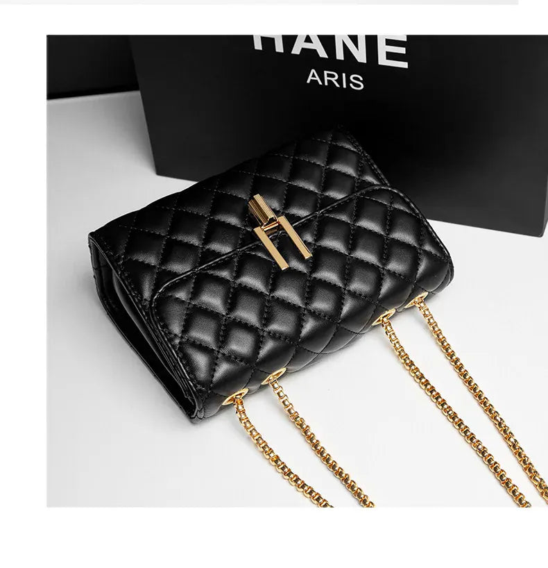 KissICON Rhombic Chain Small Fragrant Wind Messenger Shoulder