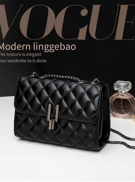 KissICON Rhombic Chain Small Fragrant Wind Messenger Shoulder