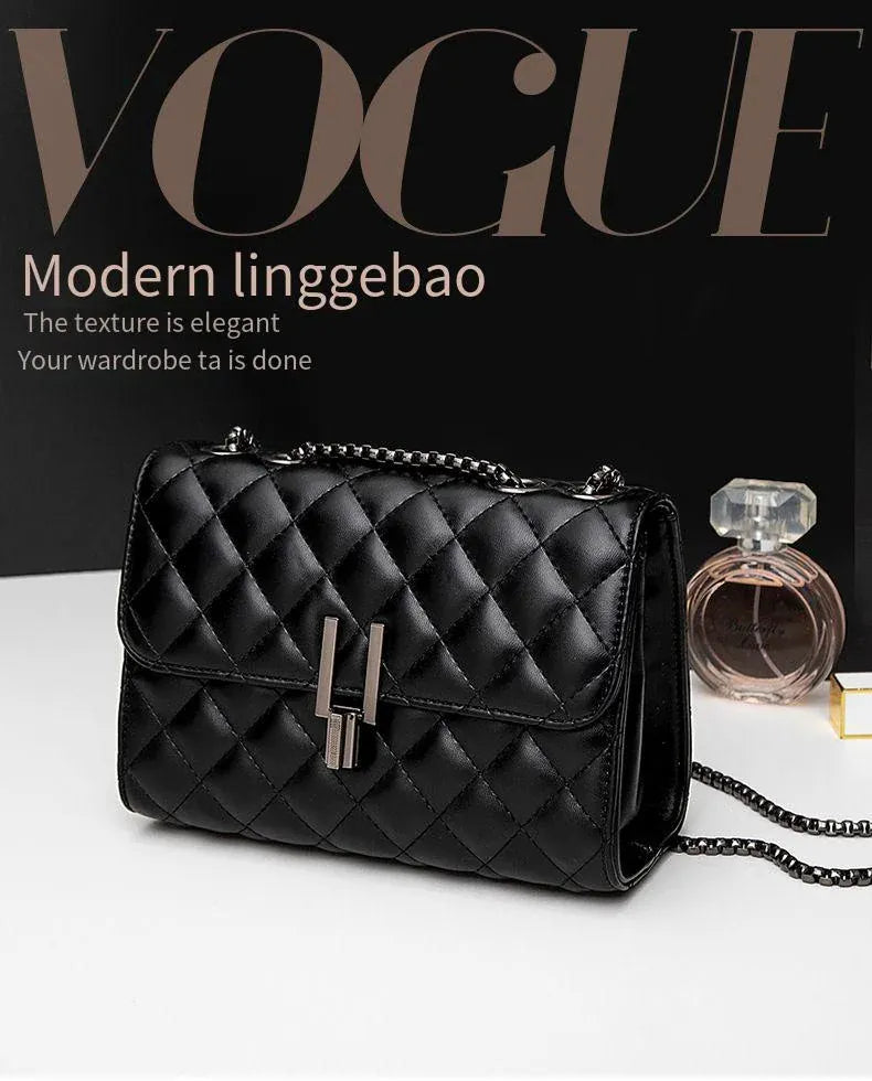 KissICON Rhombic Chain Small Fragrant Wind Messenger Shoulder