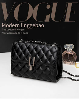 KissICON Rhombic Chain Small Fragrant Wind Messenger Shoulder