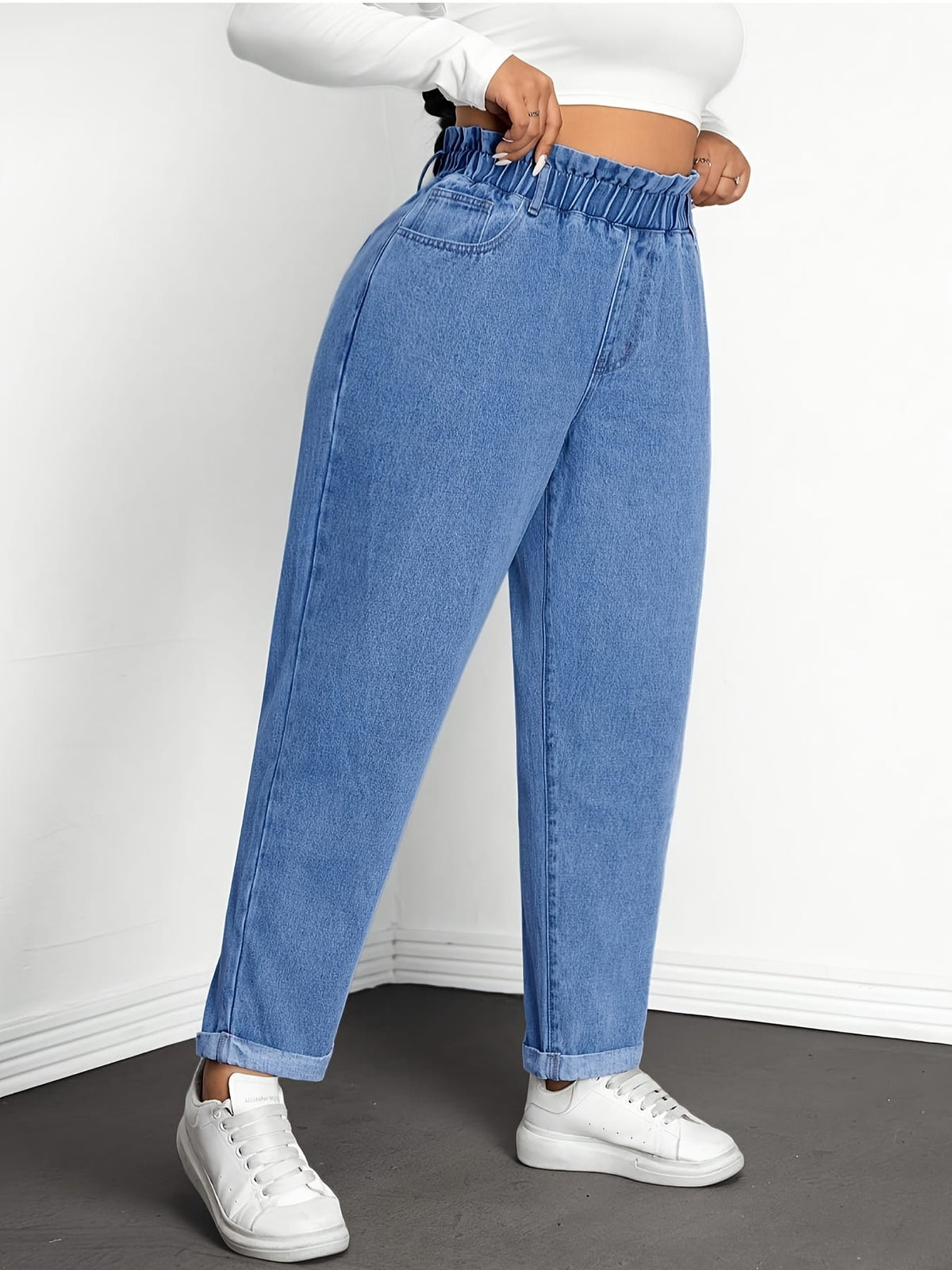 jkthpu-45 Ripped Plus Size Jeans AllSeason Casual Fashion