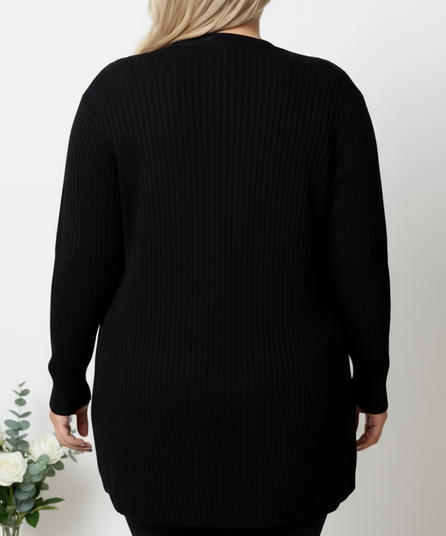 Elegant Plus Size Cardigan Autumn Winter 2025 New Knitwear