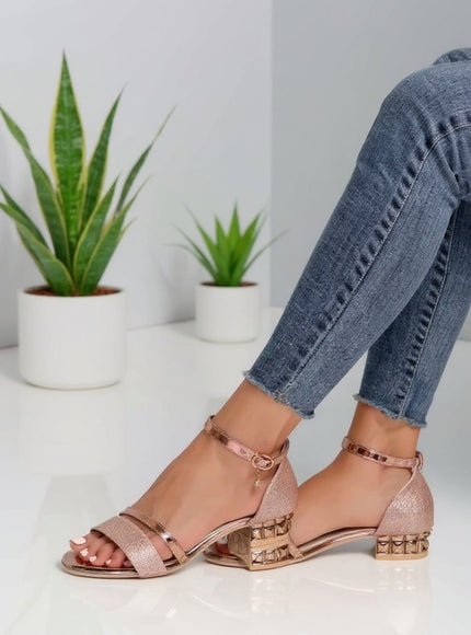 Glimmering Goddess Rose Gold Heels