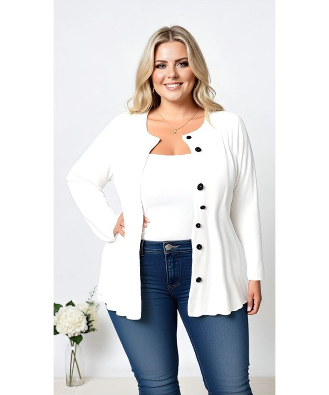 Plus Size Cozy Oversized ButtonUp Cardigan Sweater