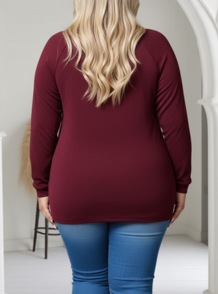 Elegant PlusSize Ruched Pullover SpringFall Staple