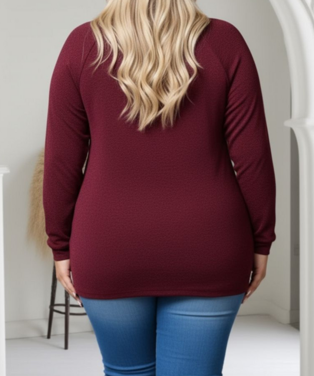 Elegant PlusSize Ruched Pullover SpringFall Staple