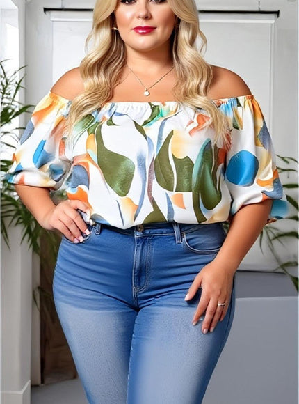 Plus Size "Summer Abstract" Top