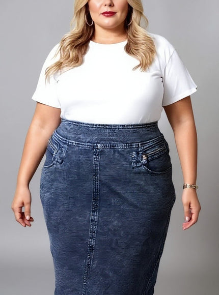 Classic High-Waist Denim Mini Skirt – Timeless Wardrobe Essential