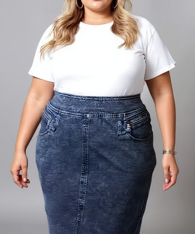 Classic High-Waist Denim Mini Skirt – Timeless Wardrobe Essential