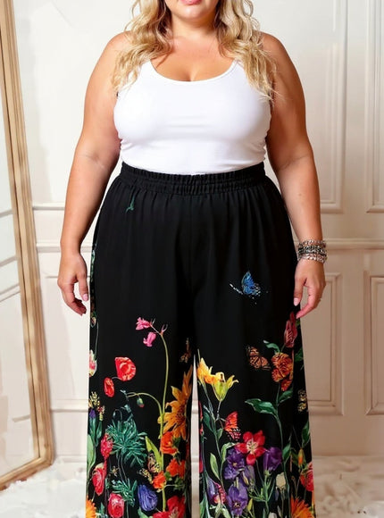 Floral Fiesta Wide-Leg Pants