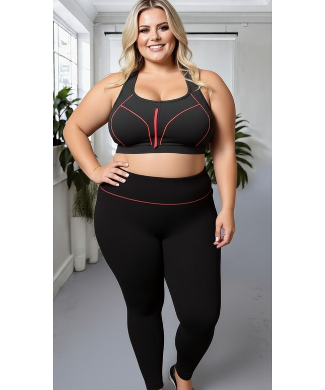 Plus Size High Support Front Zip Sports Bras 3pc