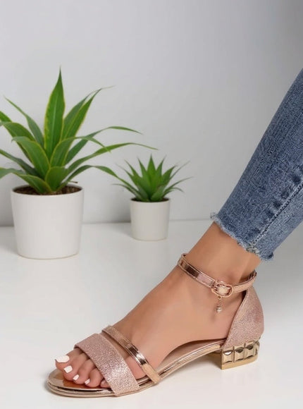 Glimmering Goddess Rose Gold Heels