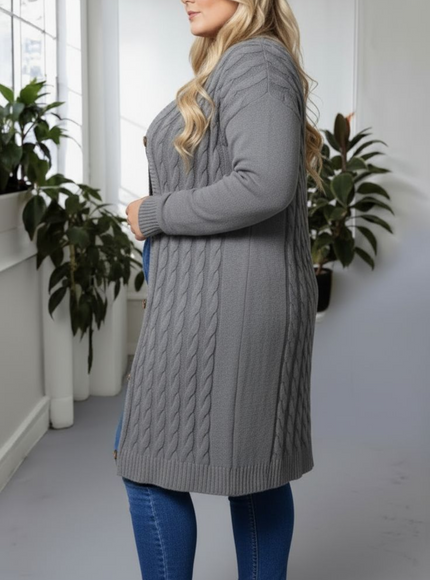 Cozy PlusSize Cardigan Sweater for Effortless Style
