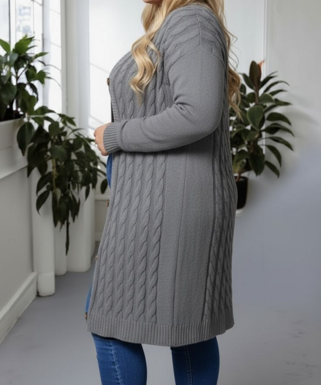 Cozy PlusSize Cardigan Sweater for Effortless Style