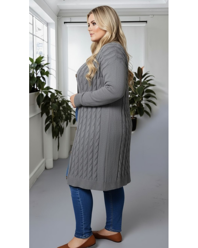 Cozy PlusSize Cardigan Sweater for Effortless Style
