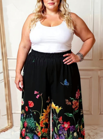 Floral Fiesta Wide-Leg Pants