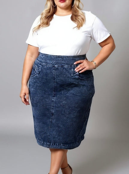 Classic High-Waist Denim Mini Skirt – Timeless Wardrobe Essential