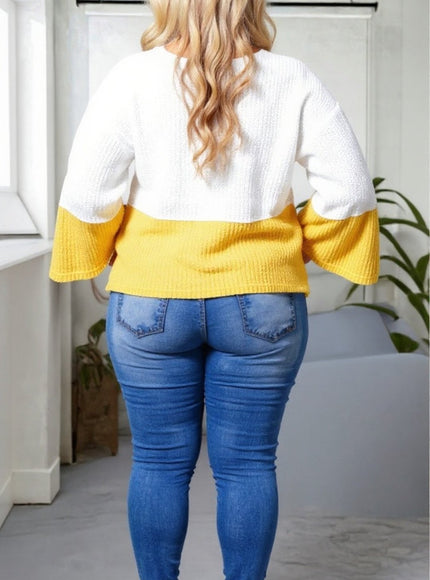 Color-Blocked Comfort: Your New Favorite Knit Top