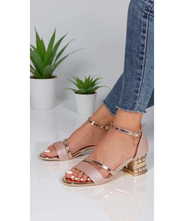 Glimmering Goddess Rose Gold Heels