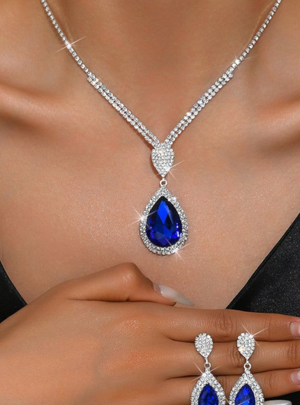 KissIcon Red Sapphire Water Drop Pendant - Affordable Luxury
