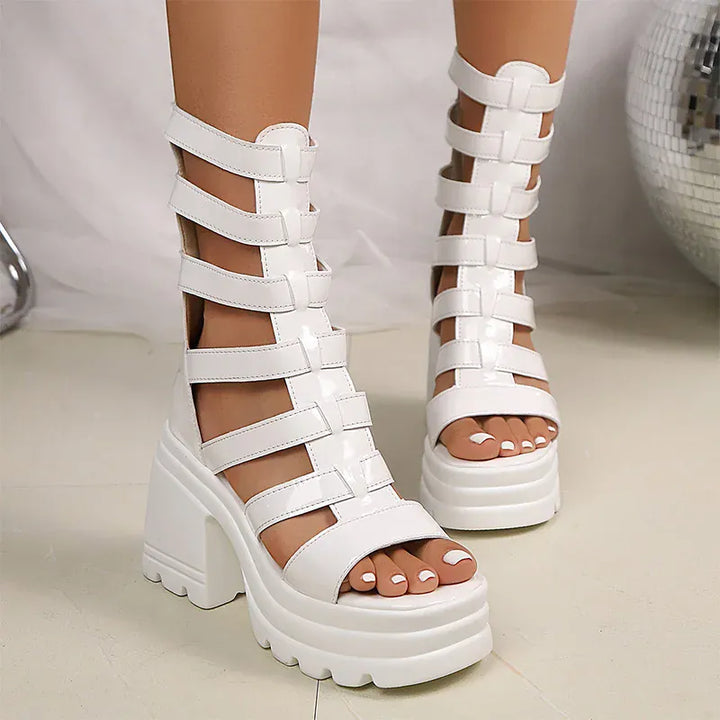 Roman Super High Heels Sandals for Women Patent