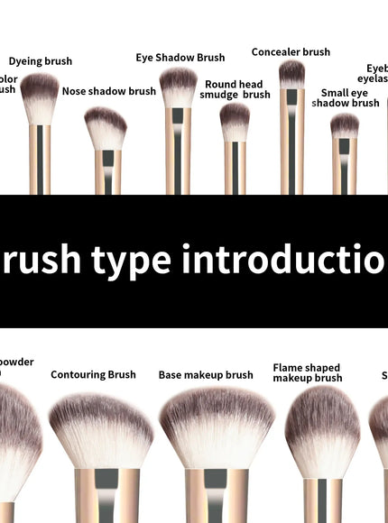 KissICON Ronshadow 13 Piece Makeup Brush Set For Face