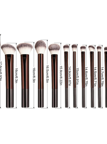 KissICON Ronshadow 13 Piece Makeup Brush Set For Face