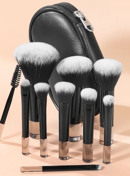 KissICON RonshadowBrush 10pcs Mini Makeup Brush Set - With