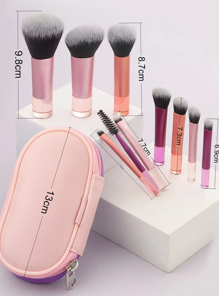 KissICON RonshadowBrush 10pcs Mini Makeup Brush Set - With