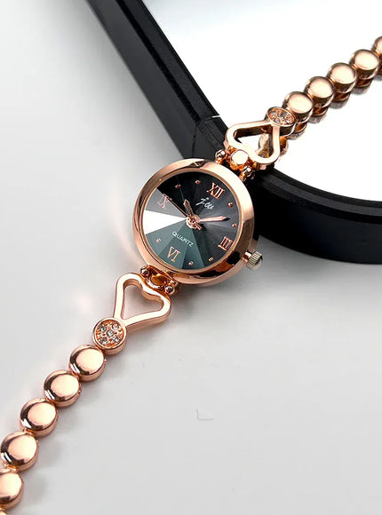 KissICON Rose Black KissIcon Rose Love Bracelet Watch - Compact Exquisite