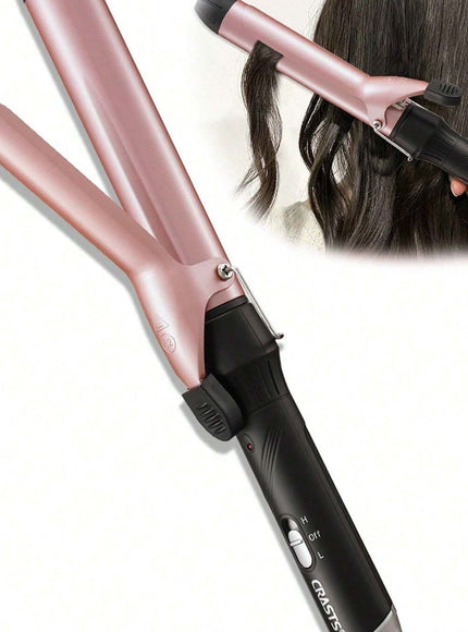 KISSICON Rose Gold CRASTS CRASTS Star Maker 32Mm Large Barrel Curling Iron, Suitable for Creating Big Curls,