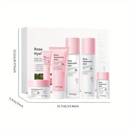 KissICON Rose Hyaluronic Acid Gift Box Six-piece Set KissIcon BioAqua Rose HA GiftSet - Hydration Firming