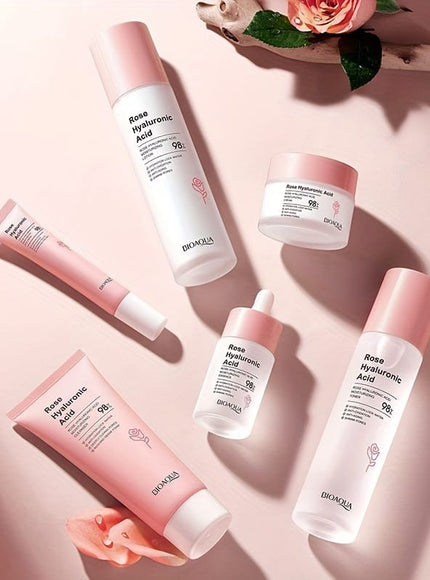 KissICON Rose Hyaluronic Acid Gift Box Six-piece Set KissIcon BioAqua Rose HA GiftSet - Hydration Firming