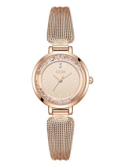 KissICON rose KissIcon Ladies Watch - Flowing Sand Diamond Strap
