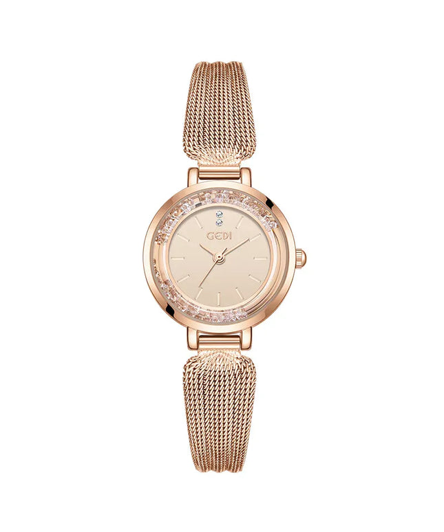 KissICON rose KissIcon Ladies Watch - Flowing Sand Diamond Strap