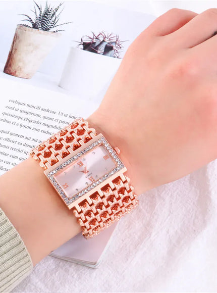 KissICON Rose KissIcon UTHAI W29 Women Luxury Diamond Quartz Watch