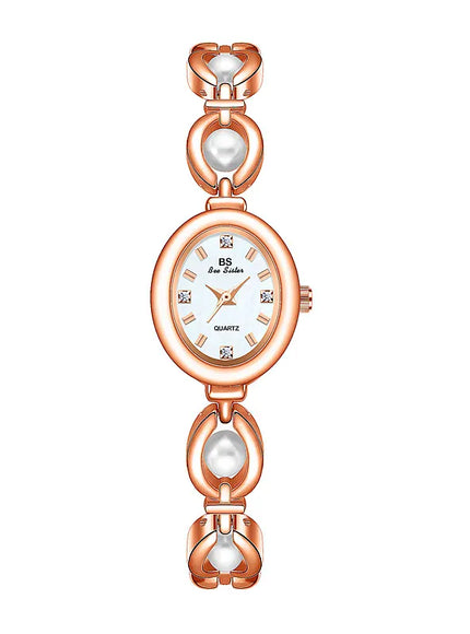 KissICON Rose KissIcon UTHAI Womens Watch Pearl Bracelet Waterproof -