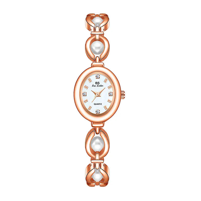 KissICON Rose KissIcon UTHAI Womens Watch Pearl Bracelet Waterproof -