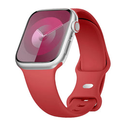 KissICON Rose Red / China Mainland / 40 41 42(S11-10) S-M Silicone Strap For Apple Watch Bands 40mm 44mm 46mm 45mm 41mm 49mm 42 Correa Bracelet iWatch series ultra3 2 7 8 9 se 10 11 band