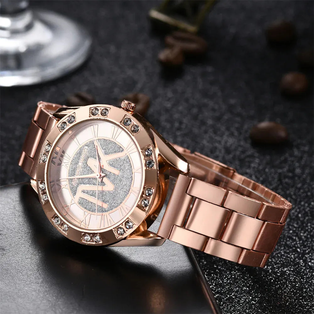 KissICON Rose UTHAI Women's Diamond Set Quartz Watch - TVK