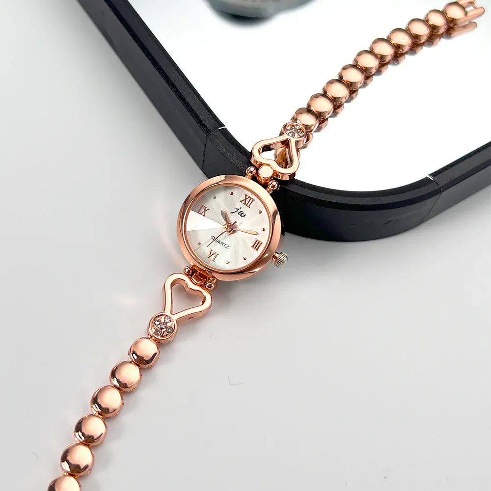 KissICON Rose White KissIcon Rose Love Bracelet Watch - Compact Exquisite