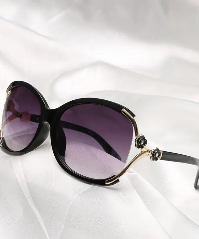Dropshipman Round Large Frame Sunglasses – Camellia Detail