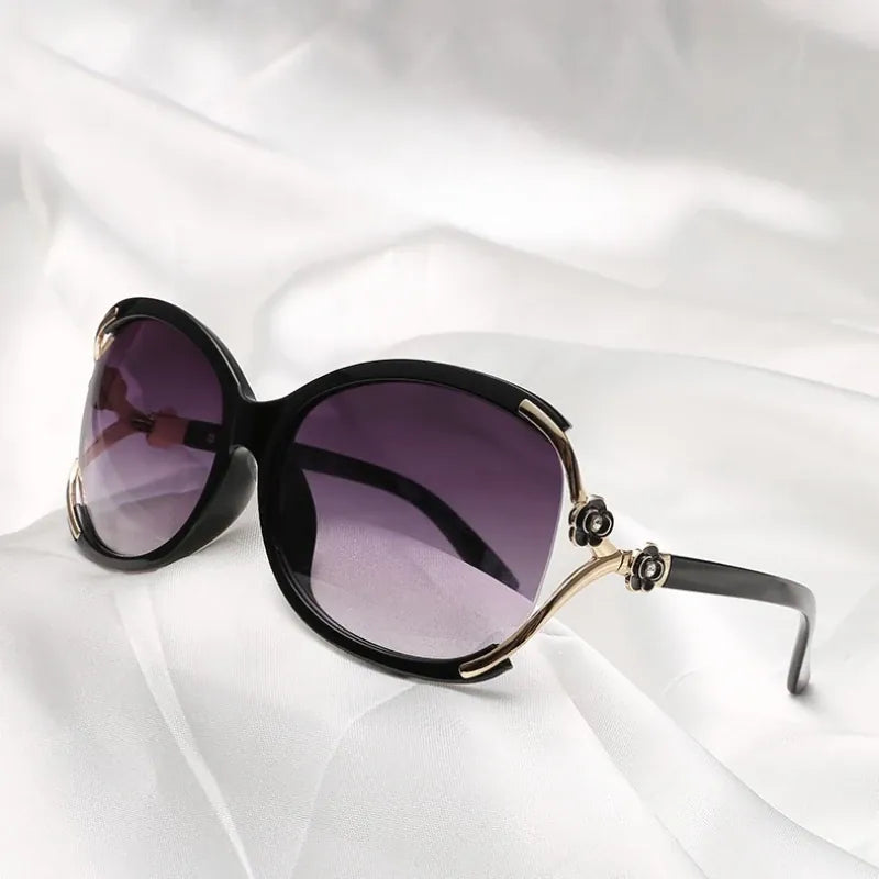 Dropshipman Round Large Frame Sunglasses – Camellia Detail