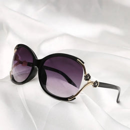 Dropshipman Round Large Frame Sunglasses – Camellia Detail