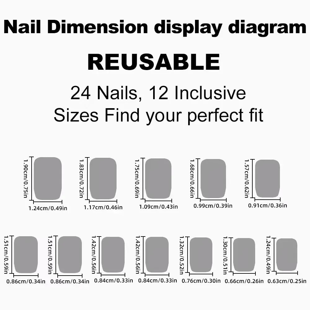 KissICON Royal Blue Acrylic Press On Nails With Glue